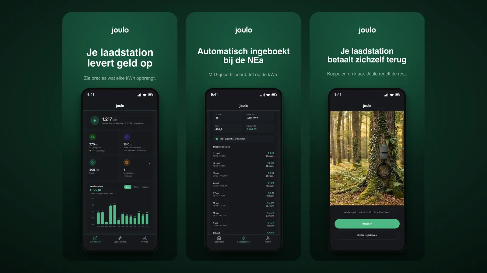 De Joulo-app | ERE-registratie mobiel