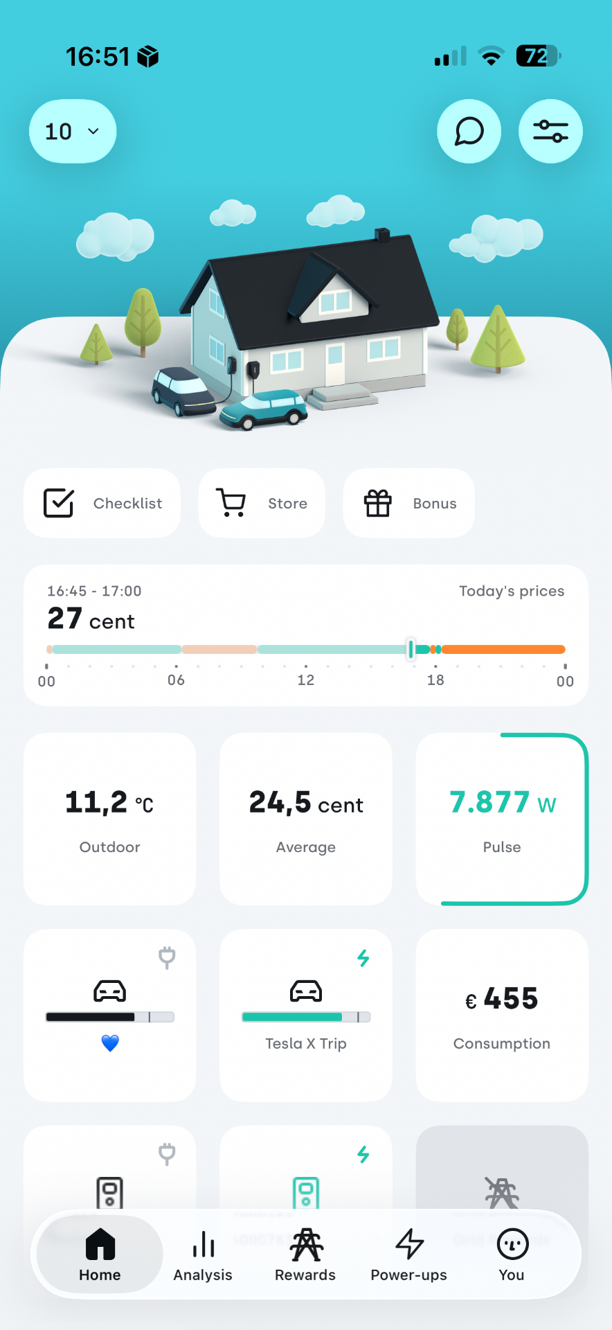 Tibber app — dynamische energieprijzen en slim laden