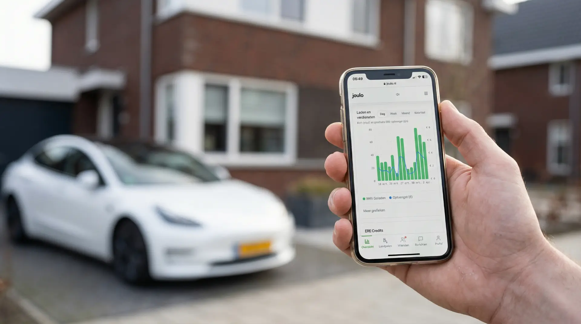 De Joulo-app op een iPhone