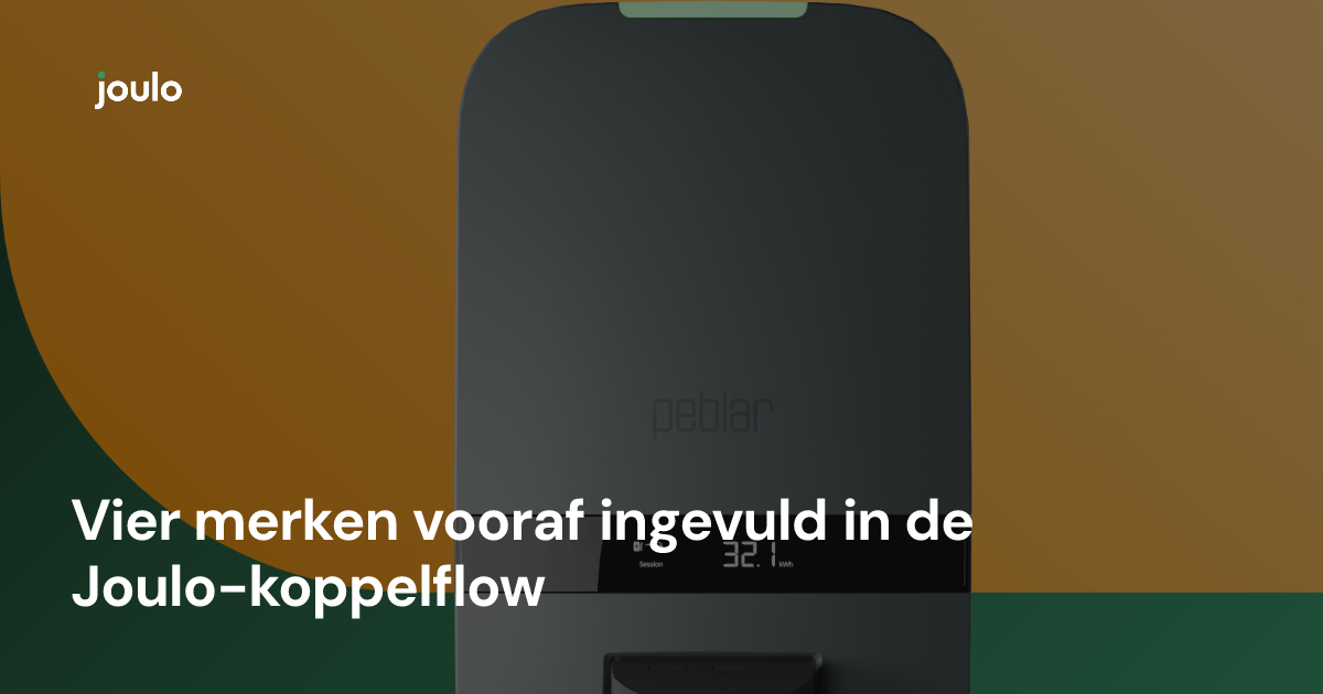 Vier merken vooraf ingevuld in de Joulo-koppelflow